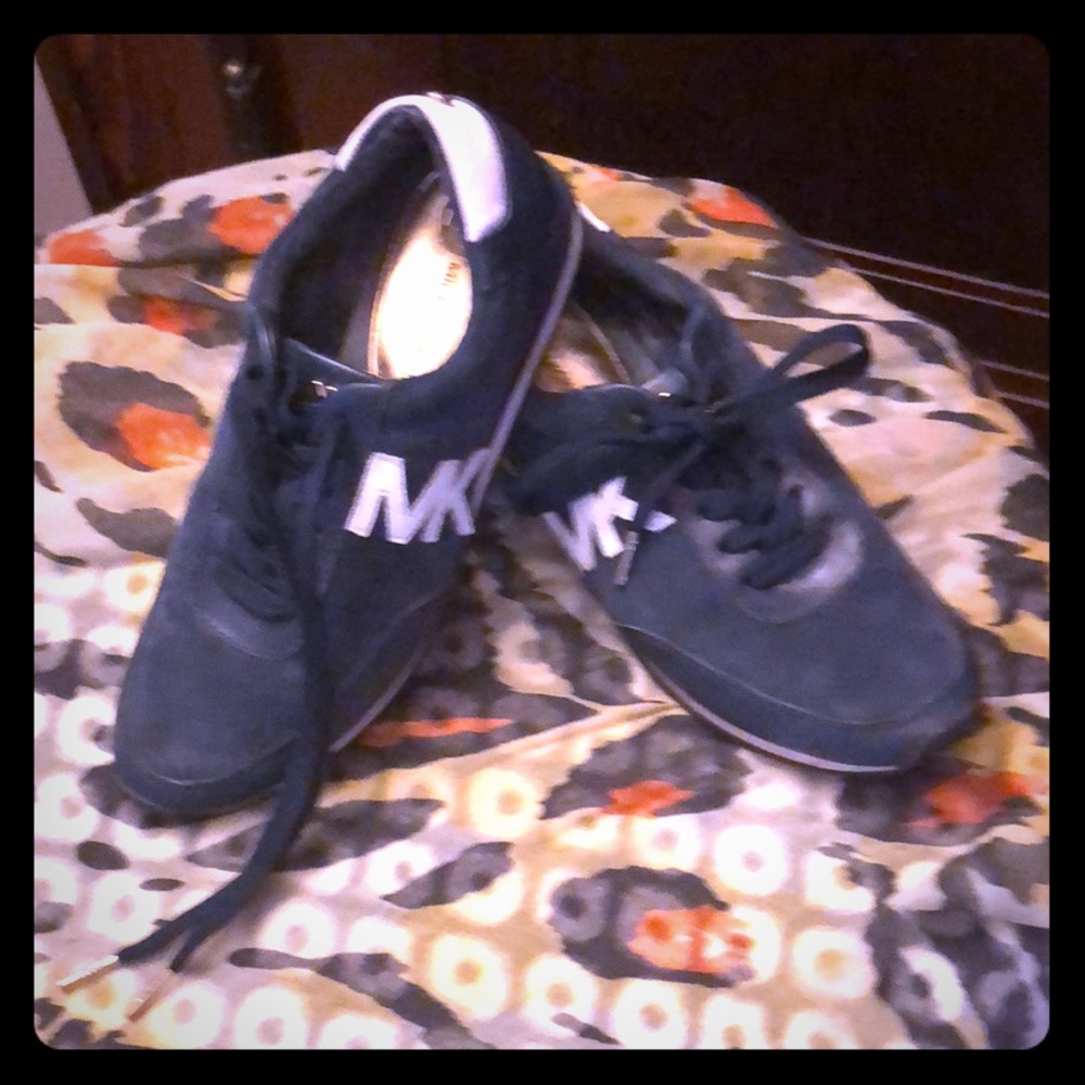 Navy blue leather Michael Kors Shoes